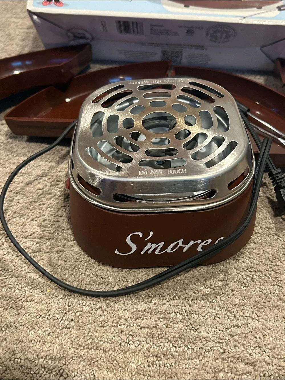 Nostalgia Indoor Electric Smores Maker Brown Smores Kit Electric Smore Maker